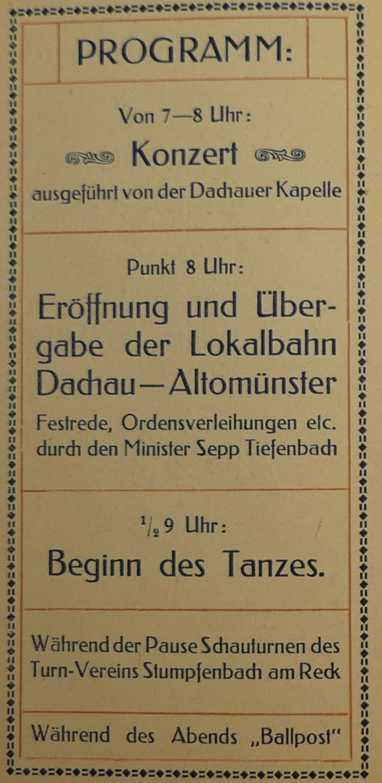 Am 27. Januar 1912 fand der Maskenball des Turnverein Dachau von 1865 statt